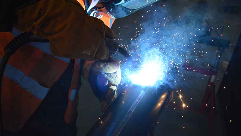 Fabrication of Roller doors at Entry Group. Manufactured in Britain